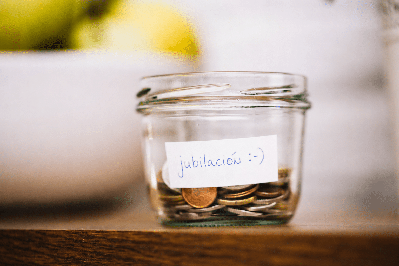 Tarro de ahorro para la jubilación